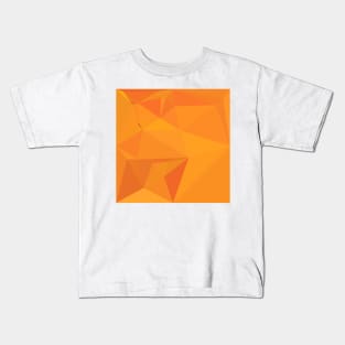 Goldenrod Yellow Abstract Low Polygon Background Kids T-Shirt